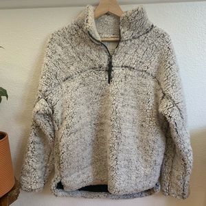 Elodie half zip faux shearling pullover